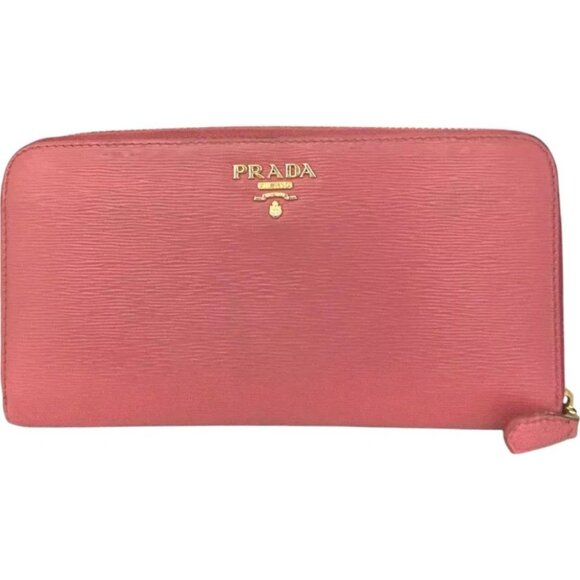094200BH (L2) Prada Wallet Long Pink Leather - Picture 1 of 9